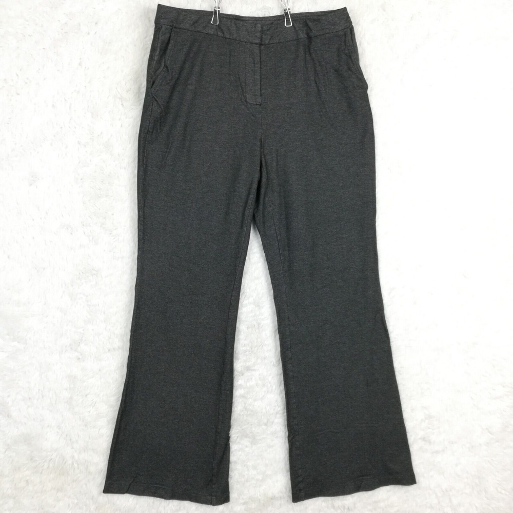 J. Jill Womens Pants Wearever Trouser Black Heather High Rise Casual Stretch M